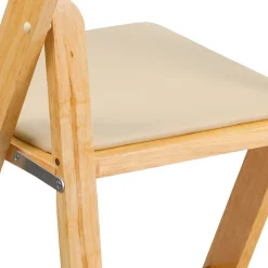 Flash Furniture HERCULES™ Wood Armless Folding Chair, Natural, 4/Pack (4XF2903NATURAL)