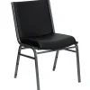 Flash Furniture HERCULES Series Vinyl Stack Chair, Black (XU60153BKVYL)