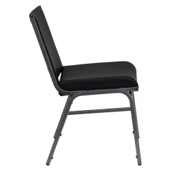Flash Furniture HERCULES Series Vinyl Stack Chair, Black (XU60153BKVYL)