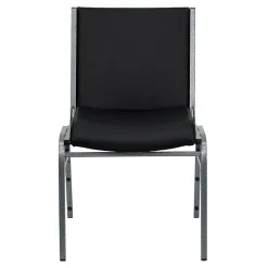 Flash Furniture HERCULES Series Vinyl Stack Chair, Black (XU60153BKVYL)