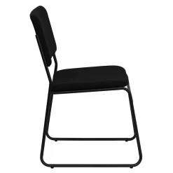 Flash Furniture HERCULES Series Fabric Stacking Chair with Sled Base, Black (XU8700BLKB30)
