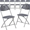 Flash Furniture HERCULES Series 800 Plastic Fan Back Folding Chair, 8/Pack (8LEL4CH)