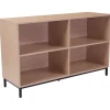 Flash Furniture HERCULES Series 29.5"H 4-Shelf Bookcase, Oak Laminate (NANJH1764)