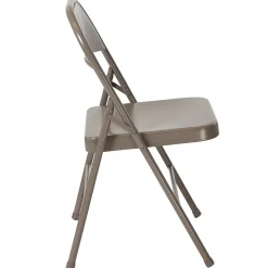 Flash Furniture HERCULES Series Metal Folding Chair, Gray, 4/Pk (4BDF002GY)