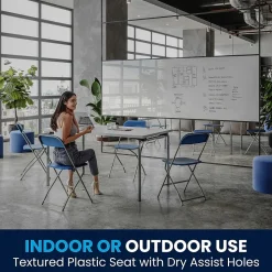 Flash Furniture HERCULES Series Plastic Banquet/Reception Chair, Blue, 2/Pack (2LEL3BLUE)