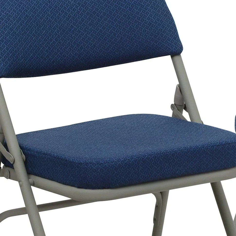 Flash Furniture HERCULES Series Fabric Folding Chair, Navy, 2/Pack (2HAMC320AFNVY)