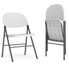 Flash Furniture HERCULES Series Plastic Folding Chair, White, 2/Pack (2DADYCD50WH)