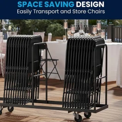 Flash Furniture HERCULES Series Plastic Banquet/Reception Chair, Black, 2/Pack (2LEL3BLACK)