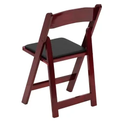 Flash Furniture HERCULES Series Wood Folding Chair, Mahogany/Black, 2/Pack (2XF2903MAHWOOD)