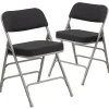 Flash Furniture HERCULES Series Fabric Folding Chair, Black, 2/Pack (2AWMC320AFBK)