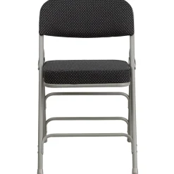 Flash Furniture HERCULES Series Fabric Folding Chair, Black, 2/Pack (2AWMC320AFBK)