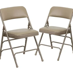 Flash Furniture HERCULES Series Vinyl Banquet/Reception Chair, Beige, 2/Pack (2HAMC309AVBGE)