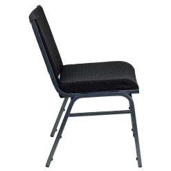 Flash Furniture HERCULES Series Fabric Stack Chair, Black Dot (XU60153BK)