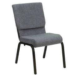 Flash Furniture HERCULES Series Fabric Stacking Church Chair, Gray/Gold Vein Frame (XUCH60096BEIJGY)
