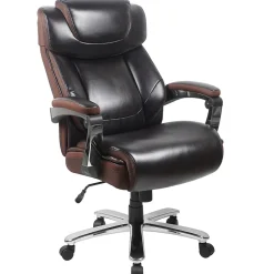 Flash Furniture Hercules Series Ergonomic LeatherSoft Swivel Big & Tall Executive Office Chair, Brown (GO2223BN)