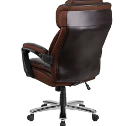 Flash Furniture Hercules Series Ergonomic LeatherSoft Swivel Big & Tall Executive Office Chair, Brown (GO2223BN)