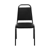 Flash Furniture HERCULES™ 18"H Vinyl Black Frame Trapezoidal Back Banquet Chair, Black, 20/Pack (20FDBHF2BKVYL)