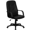 Flash Furniture Holly Vinyl Swivel High Back Executive Office Chair, Black (H8021)