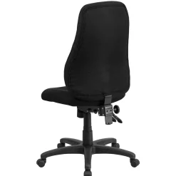 Flash Furniture Hughes Armless Ergonomic Fabric Swivel High Back Task Office Chair, Black (BT90297H)