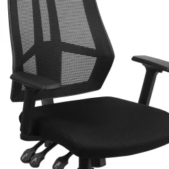 Flash Furniture Ivan Ergonomic Mesh Swivel High Back Multifunction Task Office Chair, Black (HL0017)
