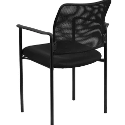 Flash Furniture Jana Mesh Stackable Side Chair with Arms, Black (GO5162)