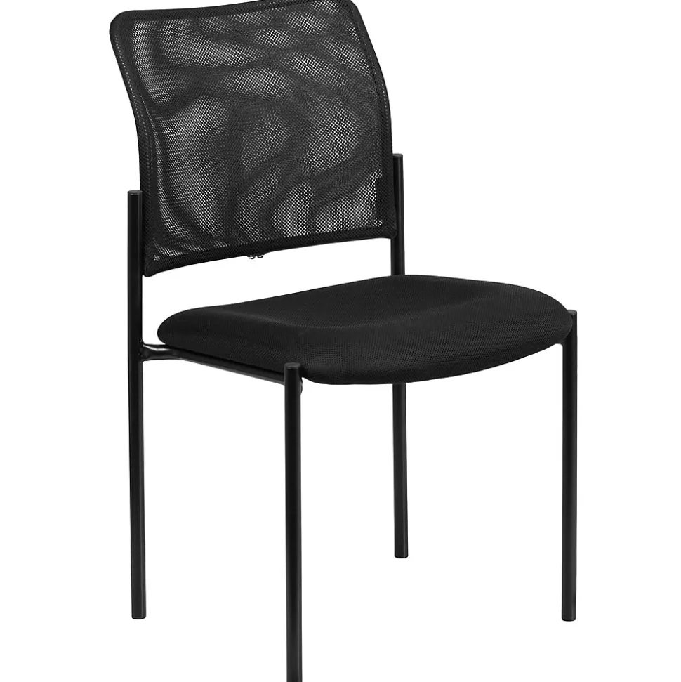 Flash Furniture Jana Mesh Stackable Side Chair, Black (GO5152)
