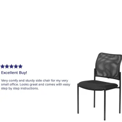 Flash Furniture Jana Mesh Stackable Side Chair, Black (GO5152)