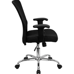 Flash Furniture Jasmine Ergonomic Mesh Swivel Mid-Back Task Office Chair, Black (GO5307B)