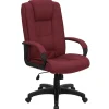 Flash Furniture Jessica Fabric Swivel High Back Executive Office Chair, Burgundy (GO5301BBY)