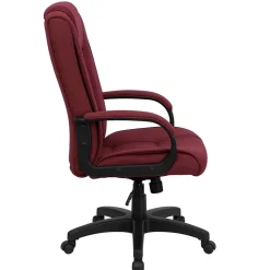 Flash Furniture Jessica Fabric Swivel High Back Executive Office Chair, Burgundy (GO5301BBY)