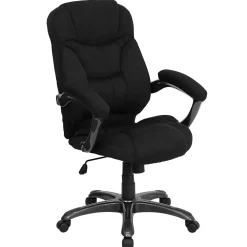 Flash Furniture Jessie Ergonomic Microfiber Swivel High Back Executive Office Chair, Black (GO725BK)