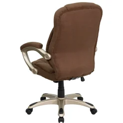 Flash Furniture Jessie Ergonomic Microfiber Swivel High Back Executive Office Chair, Brown (GO725BN)