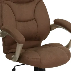 Flash Furniture Jessie Ergonomic Microfiber Swivel High Back Executive Office Chair, Brown (GO725BN)