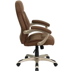 Flash Furniture Jessie Ergonomic Microfiber Swivel High Back Executive Office Chair, Brown (GO725BN)