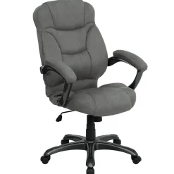 Flash Furniture Jessie Ergonomic Microfiber Swivel High Back Executive Office Chair, Gray (GO725GY)