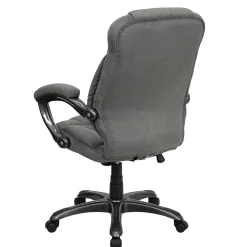 Flash Furniture Jessie Ergonomic Microfiber Swivel High Back Executive Office Chair, Gray (GO725GY)