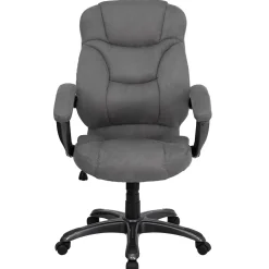 Flash Furniture Jessie Ergonomic Microfiber Swivel High Back Executive Office Chair, Gray (GO725GY)
