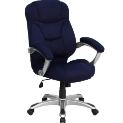 Flash Furniture Jessie Ergonomic Microfiber Swivel High Back Executive Office Chair, Navy Blue (GO725NVY)