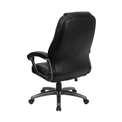 Flash Furniture Jules Ergonomic LeatherSoft Swivel High Back Executive Office Chair, Black (GO7145BK)