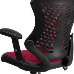 Flash Furniture Kale Ergonomic Mesh Swivel High Back Executive Office Chair, Burgundy (BLZP806BY)