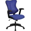 Flash Furniture Kale Ergonomic Mesh Swivel High Back Executive Office Chair, Blue (BLZP806BL)
