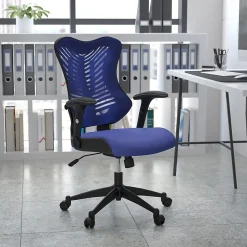 Flash Furniture Kale Ergonomic Mesh Swivel High Back Executive Office Chair, Blue (BLZP806BL)