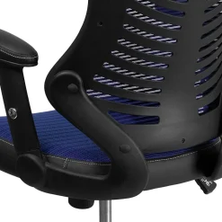 Flash Furniture Kale Ergonomic Mesh Swivel High Back Executive Office Chair, Blue (BLZP806BL)