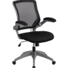 Flash Furniture Kale Ergonomic Mesh Swivel Mid-Back Task Office Chair, Black (BLZP8805BK)