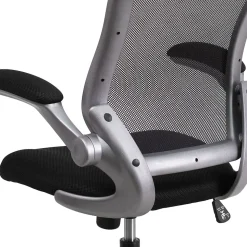 Flash Furniture Kale Ergonomic Mesh Swivel Mid-Back Task Office Chair, Black (BLZP8805BK)