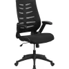 Flash Furniture Kale Ergonomic Mesh Swivel High Back Executive Office Chair, Black (BLZP809BK)