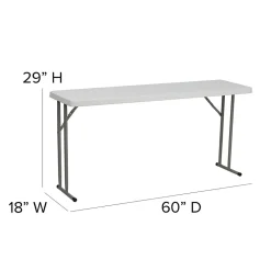 Flash Furniture Kathryn Folding Table, 60