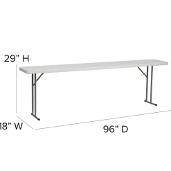 Flash Furniture Kathryn Folding Table, 96