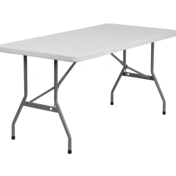 Flash Furniture Kathryn Folding Table, 60" x 30", Granite White (RB3060)