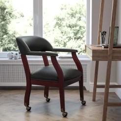 Flash Furniture Leather Conference Chair, Black (BZ100LFBKLEA)